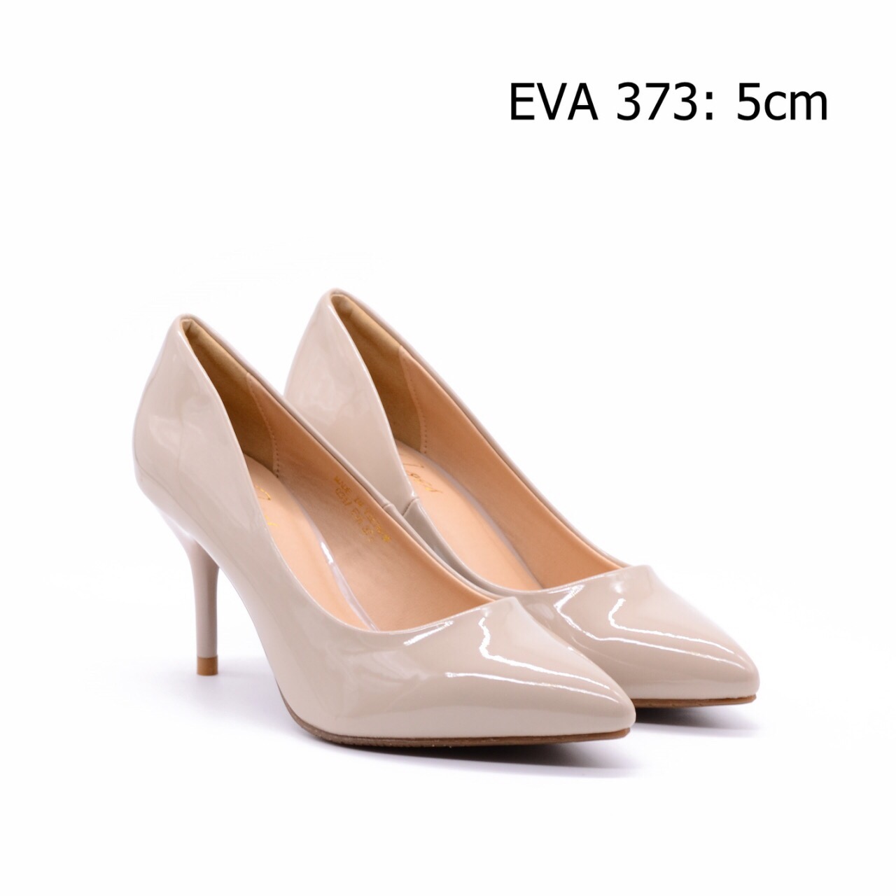 Giày cao gót da bóng EVA373 kiểu dáng sang trọng, thiết kế gót nhọn thanh thoát, tôn dáng.
